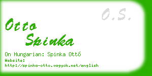 otto spinka business card